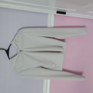 SHEIN white/creme colored cropped jacket size XL
